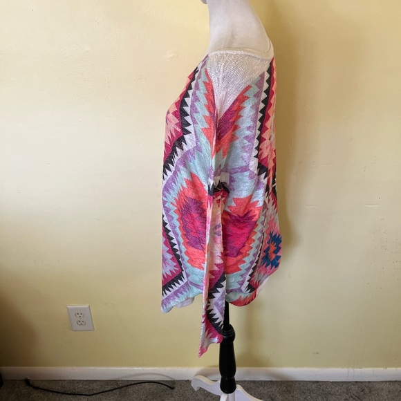 Luna Chic Colorful Geometric Pattern Sweater size medium - Picture 7 of 8